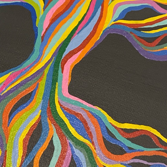 Tree of Life Painting - Hand Painted By Myself - Rainbow Tree 8x10 Inch Panel - Picture 12 of 12